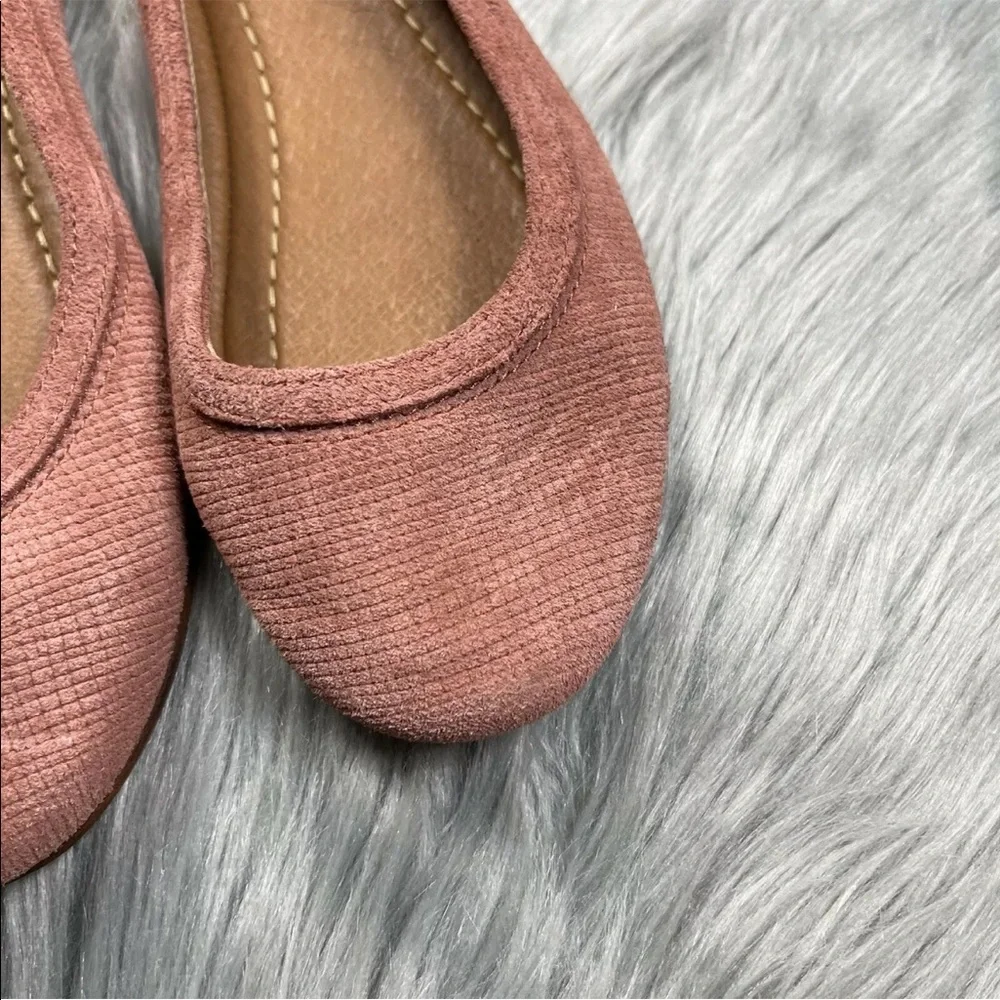 Frye Carson Ballet Flats Rosewood Suede Size 7.5 M